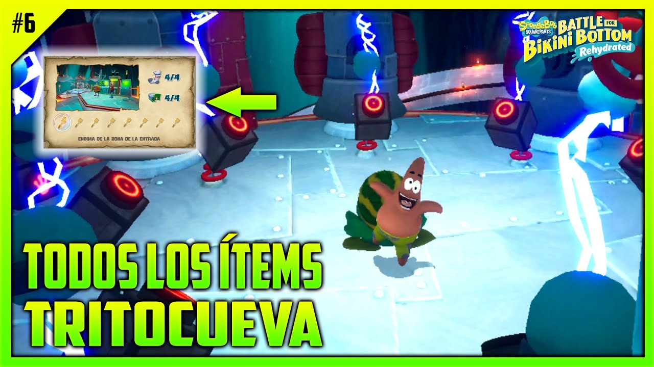 TRITOCUEVA 🧦 TODOS LOS OBJETOS |  BATTLE FOR BIKINI BOTTOM REHYDRATED [PS4/SWITCH]