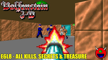Wolfenstein 3D (ECWolf) - E6L8 - 100% No Commentary