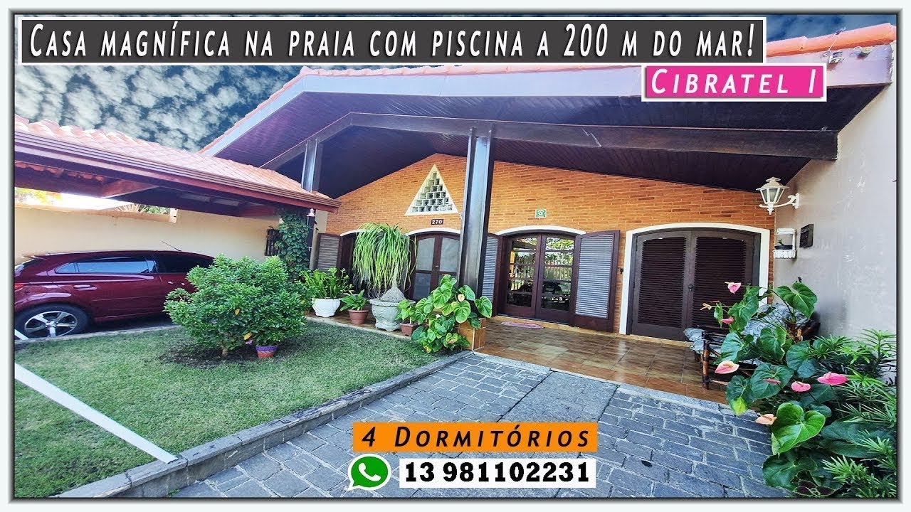 🏠 Casa magnífica na praia com piscina a 200 m do mar Jardim Cibratel I