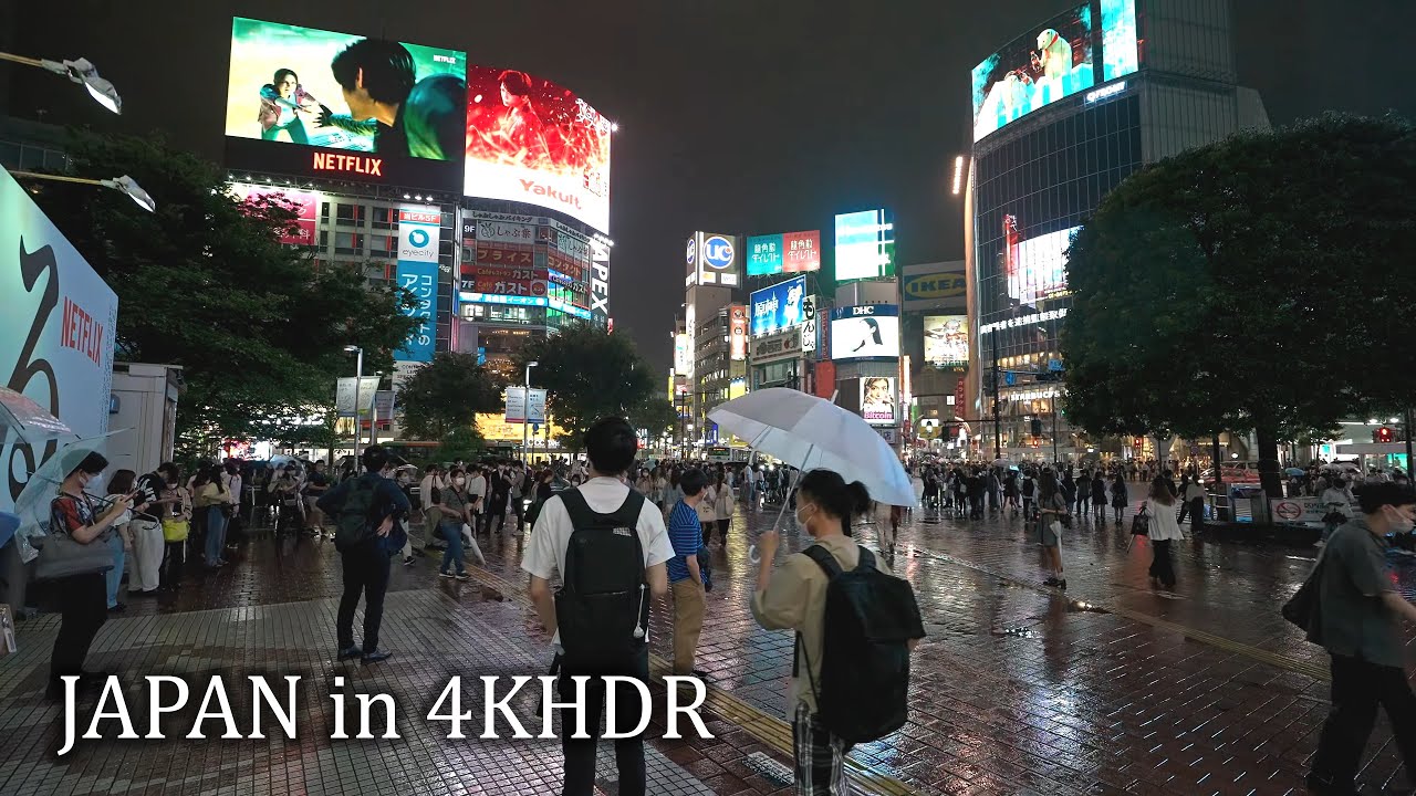100 минут ночного Токио - Сибуя, Хироо, Эбису, Нака-Мэгуро・4K HDR