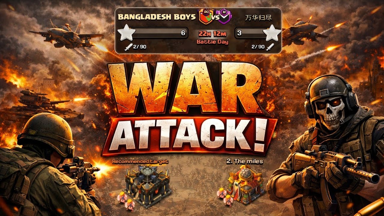 COC Live WAR Attack 🔥 3 Star Guaranteed | Clan War Attack Strategy |