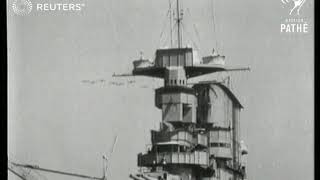 Ships and aeroplanes create smoke screens at sea (1929)