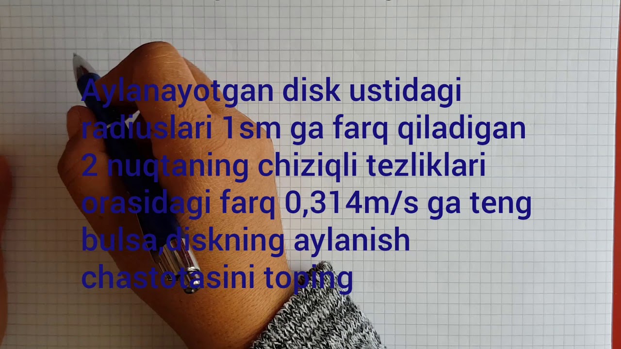 19-dars. Aylana bo'ylab tekis harakatga doir masalalar