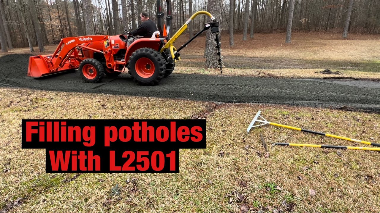 Filling potholes on my driveway YouTube