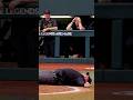 Umpire knocked out by foul ball