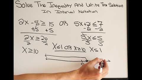 Solve the Inequality and Write the Solution in Interval Notation - Two Examples