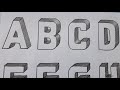 3d drawing letter a to z  how to draw capital alphabet lettering a z easy simple for beginners