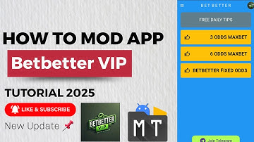 HOW TO MOD BETBETTER VIP USING MT MANAGER FULL VIDEO 2025