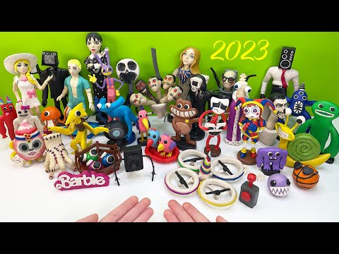All my Figurines made in 2023 ► Barbie, M3gan and Wednesday, Skibidi Toilet | EASY Clay Review