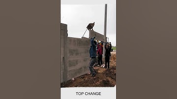 Precast wall panel installation process #smartwork #goodtools