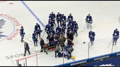 John Tavares Stretchered Off After Getting Hit in ...