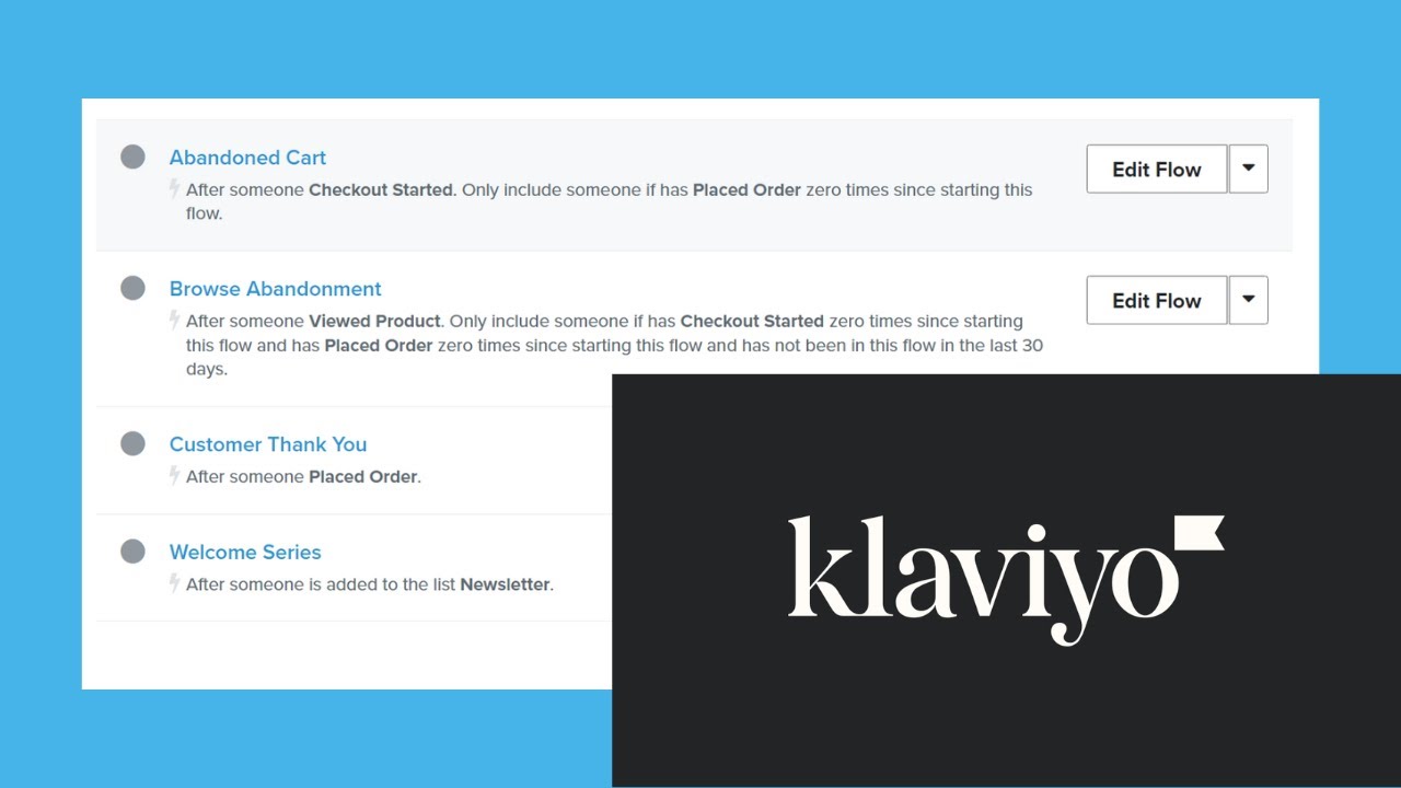 Core 4 Emails Flows In Klaviyo For Shopify - YouTube