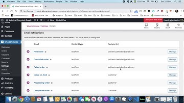 How to set up email settings in WooCommerce