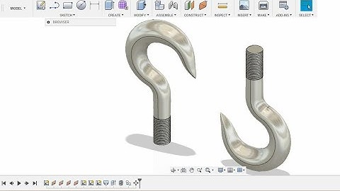 Modelling a Crane Hook / Lifting Hook - fusion 360 tutorial