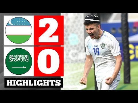 AFC U23 Asian Cup : Uzbekistan vs Saudi Arabia U23 2-0 Highlights 2024
