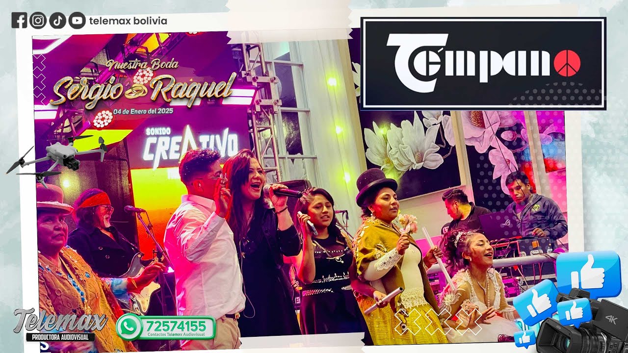 Tempano en vivo - Boda de Sergio y Raquel - Telemax Productora Audiovisual