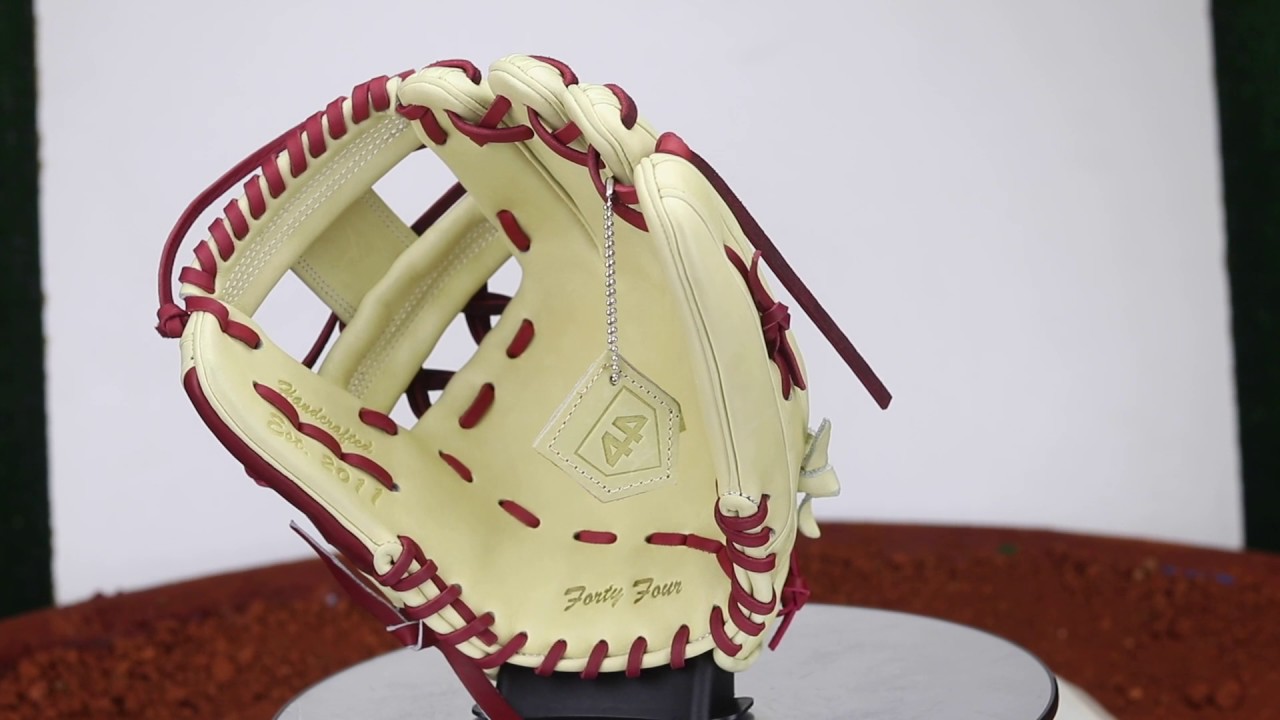 44 Pro Custom Baseball Glove Signature Series Blonde Maroon Dual