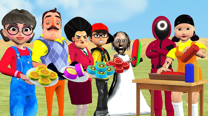 Scary Teacher 3D vs Squid Game Cutting Malt Rainbow Candy 5 Times Challenge Does Granny To Win?