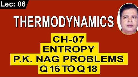 PKNAG PROBLEMS Q16 To Q18 Of Chapter 7 On Entropy|Thermodynamics For Both GATE And ESE |
