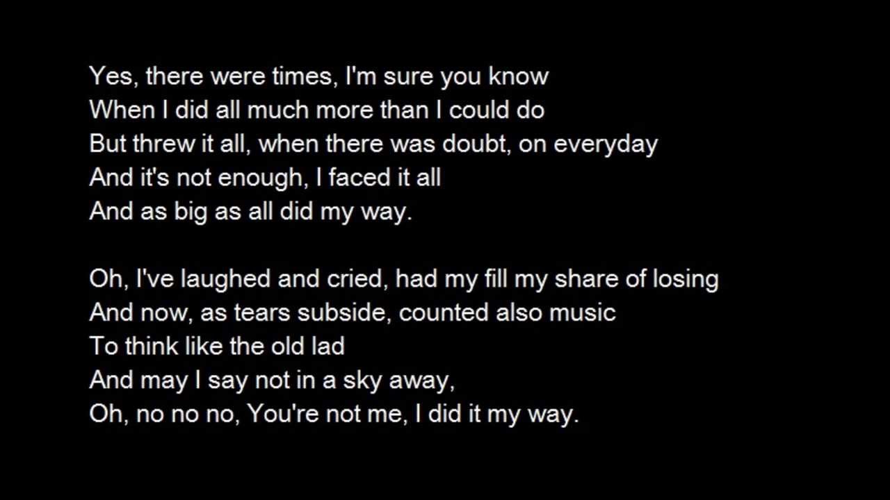 Nina Simone - MY WAY lyrics / letra - YouTube