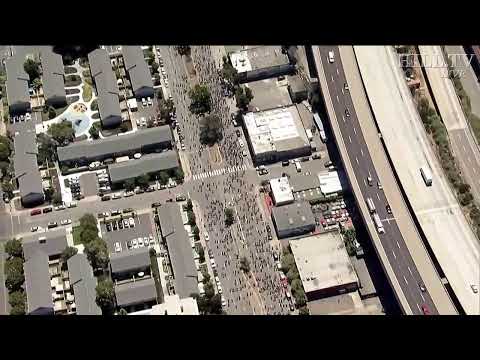 Massive demonstration underway in Oakland, California