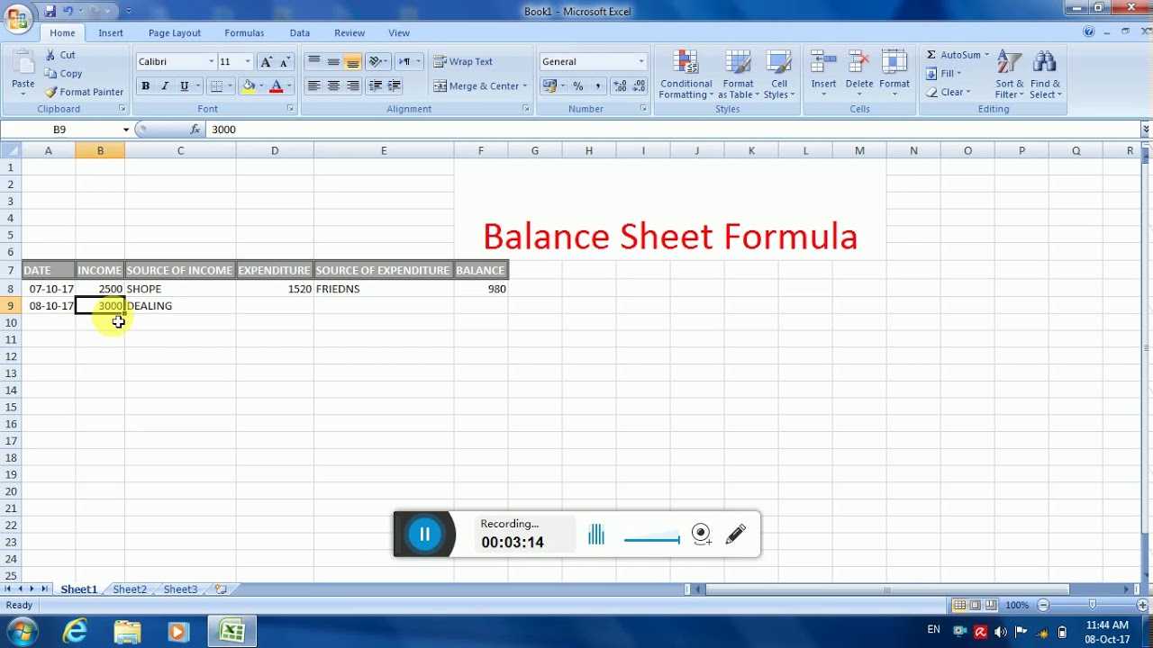 How To Make a Balance Sheet in Microsoft Excel | Pashto - YouTube