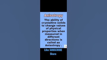 Anisotropy |  Crystalline solids | #shorts