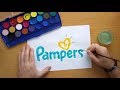 How to draw a Pampers logo