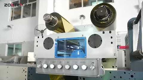 ZONTEN ZMQ 370 label semi rotary die cutting machine cold foil uv varnish flexo print, delam relam