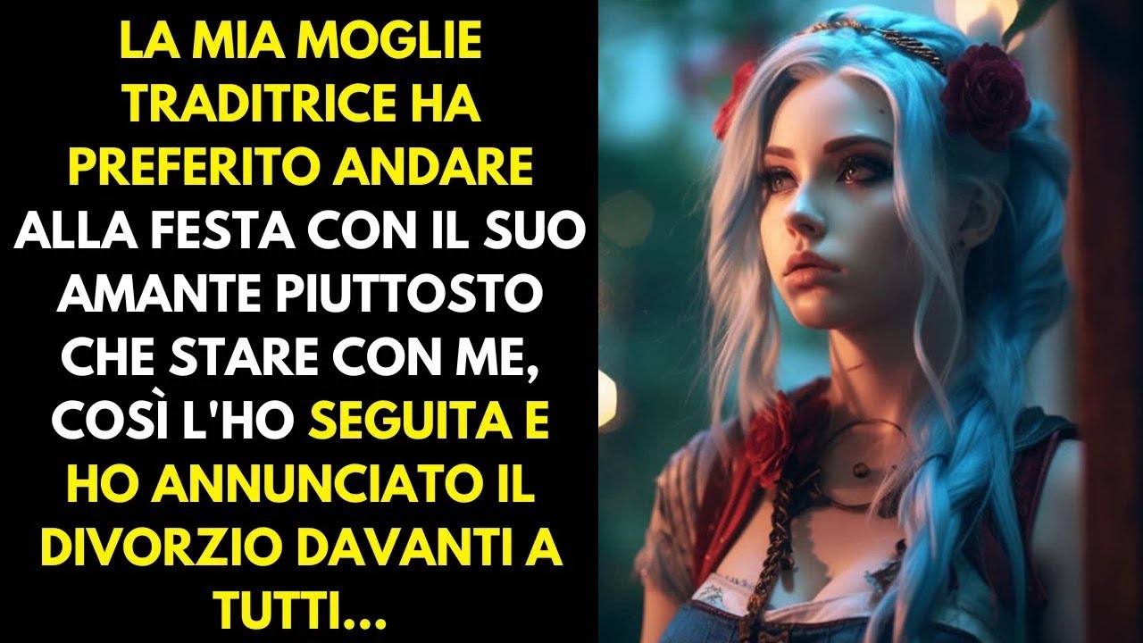 Mia moglie traditrice ha scelto di andare alla festa con il suo amante piuttosto che stare con me..