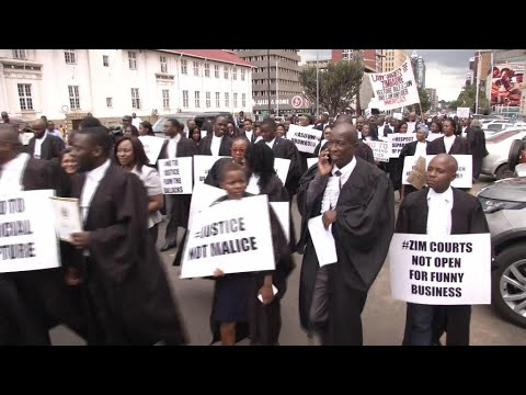 Zimbabwe lawyers march for rule of law to be respected after arrests