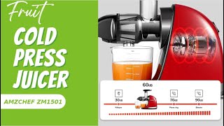 Tips for AMZCHEF ZM1501-Red Quiet Slow Masticating Cold Press Juicer