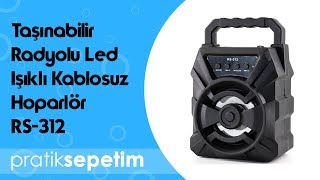 Taşınabilir Radyolu Led Işıklı Kablosuz Hoparlör RS-312 Ürün İncelemesi