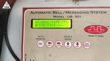 Automatic #Bell/Messaging System | Model-UB-501 | #Machine Setting |