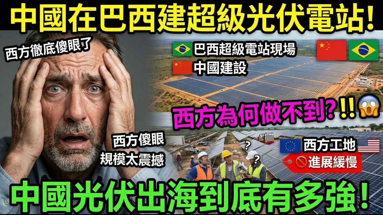 同樣是光伏出海！西方只會高價收割 中國卻讓巴西三十五萬戶家庭用上穩定電！