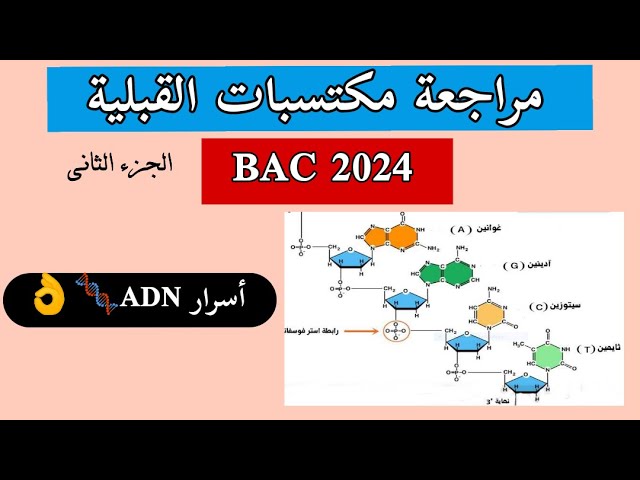 مراجعة مكتسبات القبلية2: ADN🧬مصطلحات علمية مهمة جدا✅
