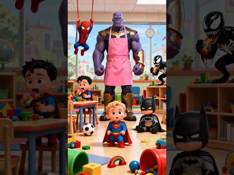 حضانة الأطفال الخارقين سبايدرمان باتمان وسوبرمان شورت