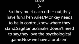 Aries / Monkey & Sagittarius / Snake Compatibility
