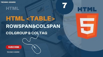 Learn HTML Table | HTML table | Rowspan And Colspan