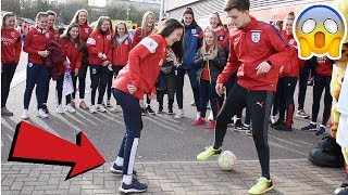 CAN I NUTMEG THE ENGLAND WOMENS FOOTBALL TEAM !? (CRAZY REACTIONS)