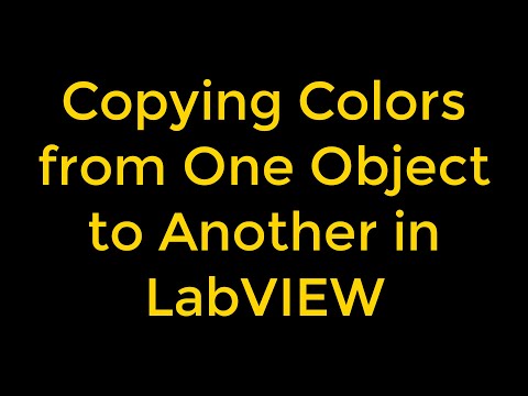 Copying Colors from One Object to Another in LabVIEW