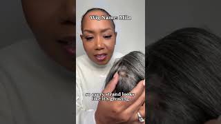 Free part human hair wig!! You can do any hairstyle you want in 1 wig! #medicalwig #saltpepperwig