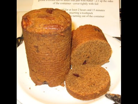 BOSTON BROWN BREAD - steamed bread - boiled bread - YANKEE BROWN BREAD - from scratch step by step