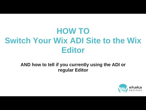 How to Switch Wix ADI to Wix Editor