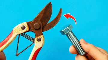 Eenvoudige manier om een ​​snoeischaar zo scherp als een scheermes te slijpen! Geweldig hulpmiddel