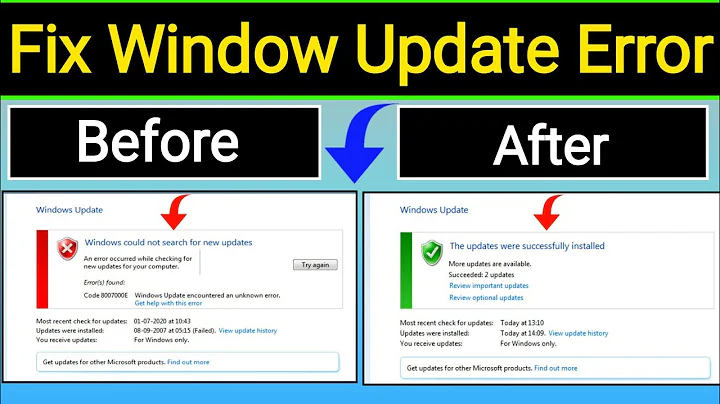 How To Fix Windows Update Error In Windows 7 | How To Solve Windows 7 Update Problem