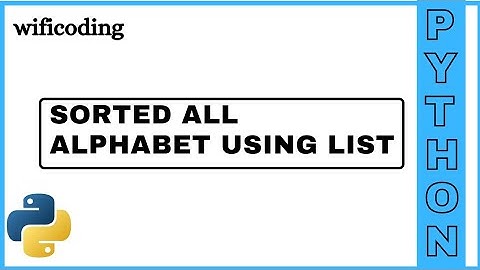 sorted alphabet using list in python