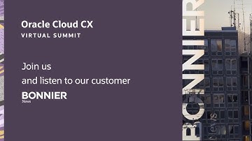 Bonnier News live at Oracle Cloud CX Marketing Virtual Summit 2021