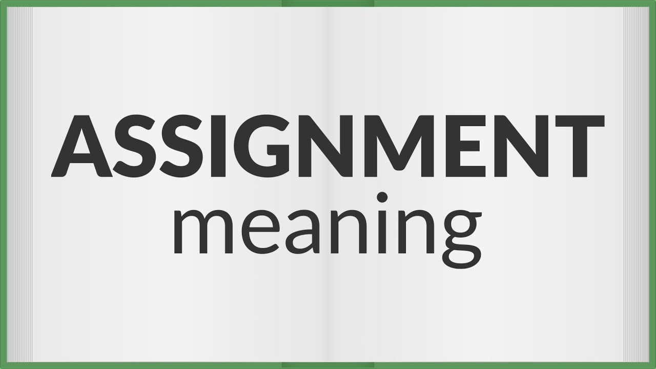 assignment meaning word