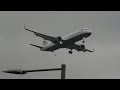 #stormherminia EASTERLY STRONG WINDS AT LONDON HEATHROW, WOBBLY LANDINGS 💨 4K